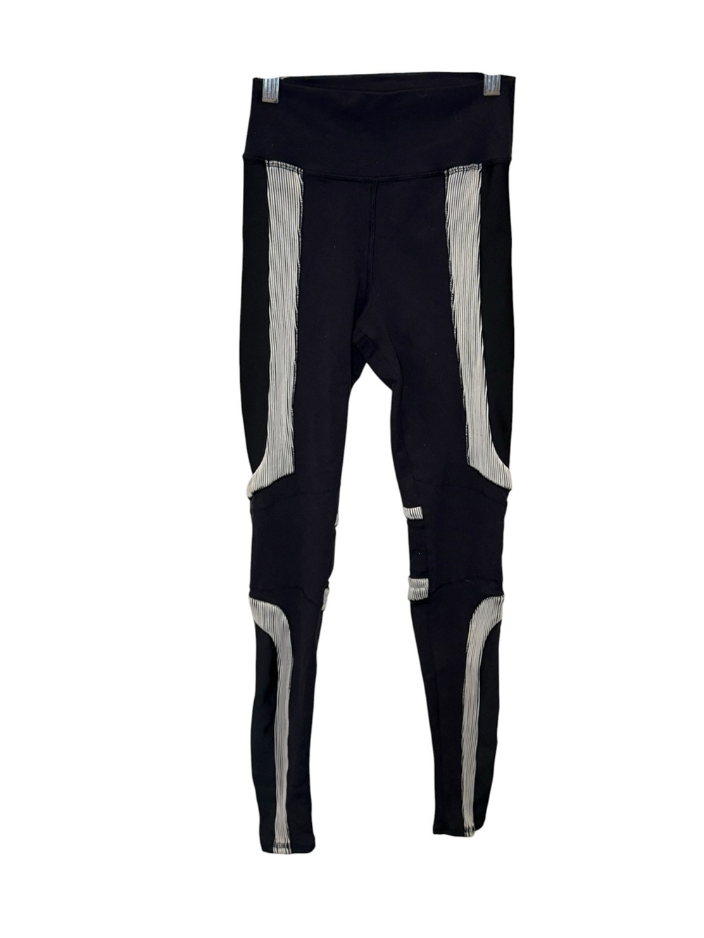 ALO Yoga Black Leggings with Contrast Panels